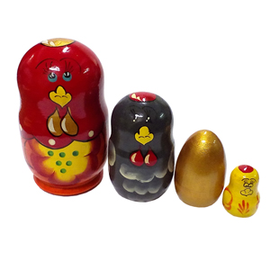 Матрешка Сказка Золотое яичко (4 в 1) (RNToys)