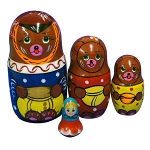 Матрешка Сказка Три Медведя (4 в 1) (RNToys)