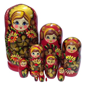 Матрешка Праздничная (10 в 1)(RNToys) 