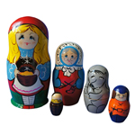 Матрешка Сказка Красная шапочка (5 в 1) (RNToys)