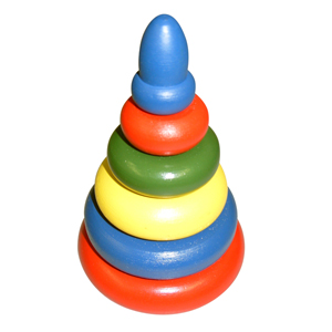 Пирамидка разноцветная 6 деталей (RNToys)